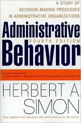 Cover for Herbert A. Simon · Administrative Behavior, 4th Edition (Paperback Book) [4 Rev edition] (1997)