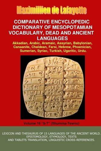 Cover for Maximillien De Lafayette · V16.comparative Encyclopedic Dictionary of Mesopotamian Vocabulary Dead &amp; Ancient Languages (Paperback Book) (2014)
