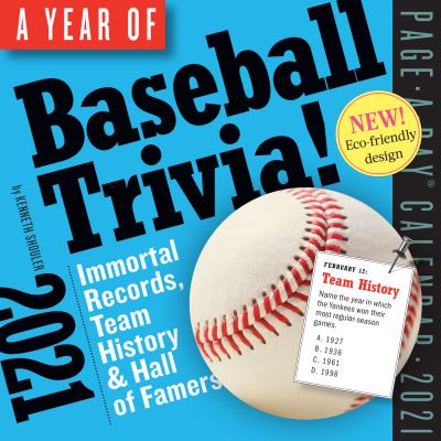 Cover for Kenneth Shouler · 2021 Year of Baseball Trivia Page-A-Day Calendar (Calendar) (2020)