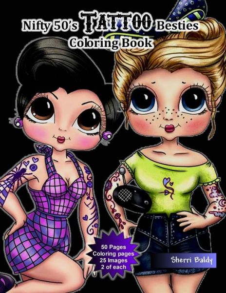 Cover for Sherri Ann Baldy · Nifty 50's Tattoo Besties Coloring Book (Paperback Book) (2019)