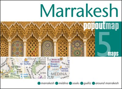 Cover for Popout Map · Marrakesh PopOut Map: Handy pocket size pop up city map of Marrakesh - PopOut Maps (Landkarten) (2019)