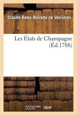 Cover for Verrieres-c · Les Etats De Champagne (Paperback Book) (2016)