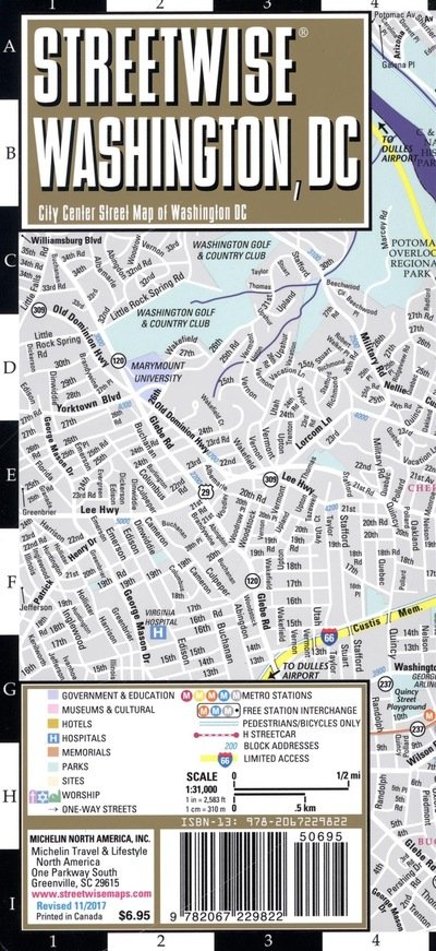 Streetwise Washington DC Map - Laminated City Center Street Map of Washington, DC - Michelin Streetwise Maps - Michelin - Livros - Michelin Editions des Voyages - 9782067229822 - 12 de dezembro de 2017