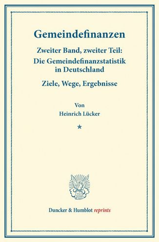 Cover for Lücker · Gemeindefinanzen. (Book) (2014)