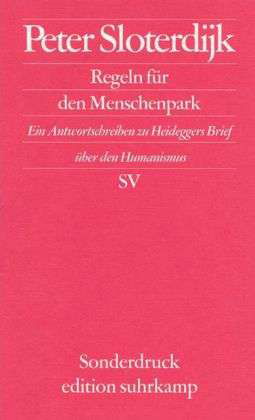 Cover for Peter Sloterdijk · Edit.Suhrk.6582 Sloterdijk.Regeln.Mensc (Bog)