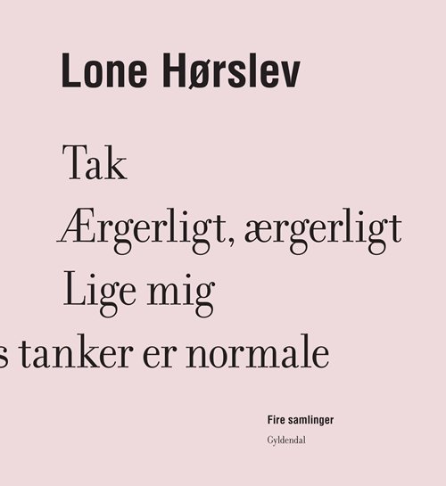 Cover for Lone Hørslev · Fire samlinger (Sewn Spine Book) [1er édition] (2011)