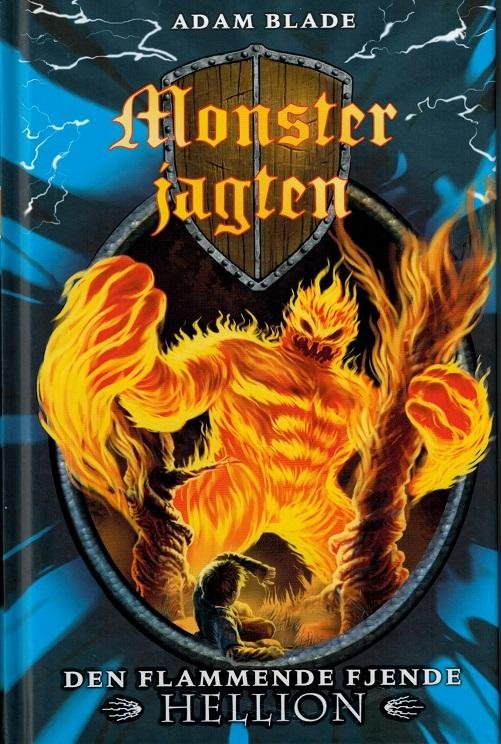 Cover for Adam Blade · Monsterjagten: Monsterjagten 38: Den flammende fjende Hellion (Gebundesens Buch) [1. Ausgabe] (2016)