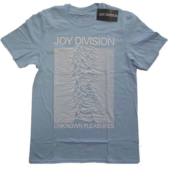 Cover for Joy Division · Joy Division Unisex T-Shirt: Unknown Pleasures White On Blue (T-shirt)