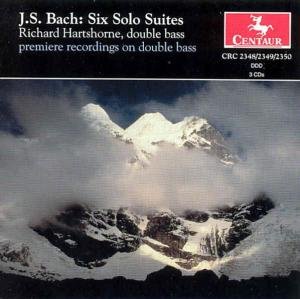 Cover for Bach / Hartshorne,richard · Six Cello Stes [arranged for Double Bass] (CD) (1999)