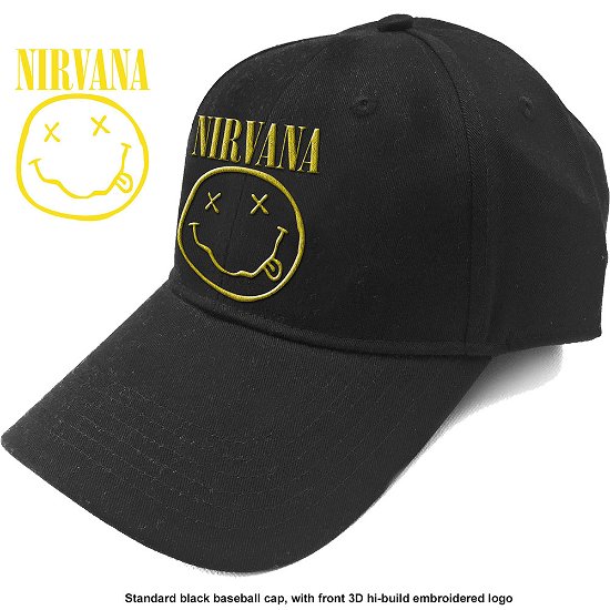 Cover for Nirvana · Nirvana Unisex Baseball Cap: Logo &amp; Happy Face (Kläder) [Black - Unisex edition]