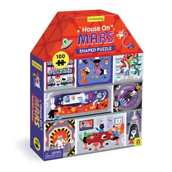 Cover for Mudpuppy · House on Mars 100 Piece House-Shaped Puzzle (GAME) (2023)