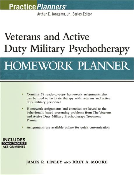 Cover for Finley, James R. (New Mexico Dept. of Health, Albuquerque, NM) · Veterans and Active Duty Military Psychotherapy Homework Planner, (with Download) - PracticePlanners (Paperback Book) (2018)