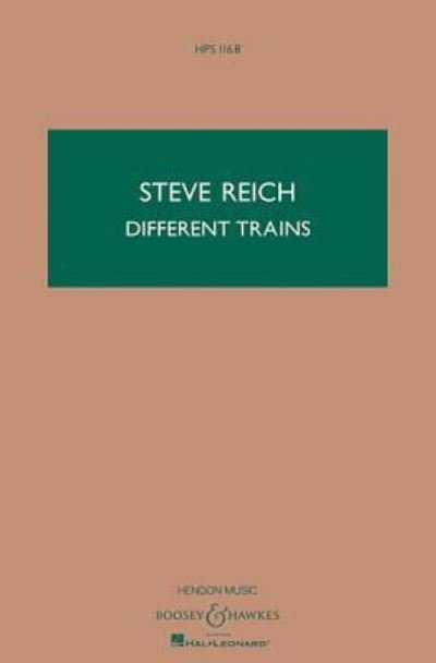 Different Trains for String Quartet and Pre-Recorded Performance Tape - Steve Reich - Bücher - Boosey & Hawkes Inc - 9781480350823 - 1. Juni 2004