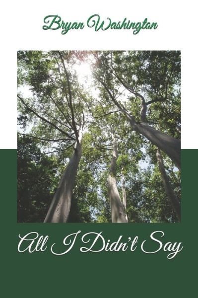 Cover for Bryan Washington · All I Didn't Say (Paperback Book) (2020)