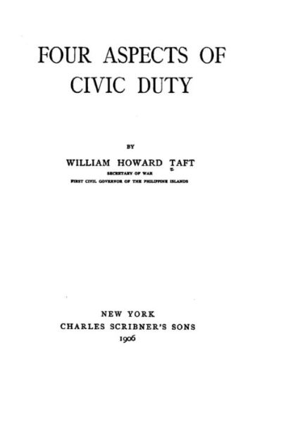 Cover for William Howard Taft · Four aspects of civic duty (Paperback Book) (2016)