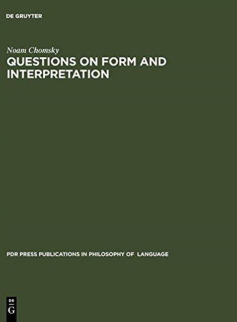 Cover for Chomsky · Questions on Form and Interpret (Book) (1975)