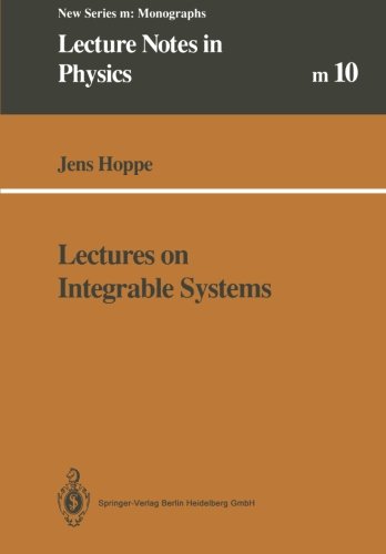 Cover for Jens Hoppe · Lectures on Integrable Systems - Lecture Notes in Physics Monographs (Closed) (Paperback Book) [Softcover Reprint of the Original 1st Ed. 1992 edition] (2014)