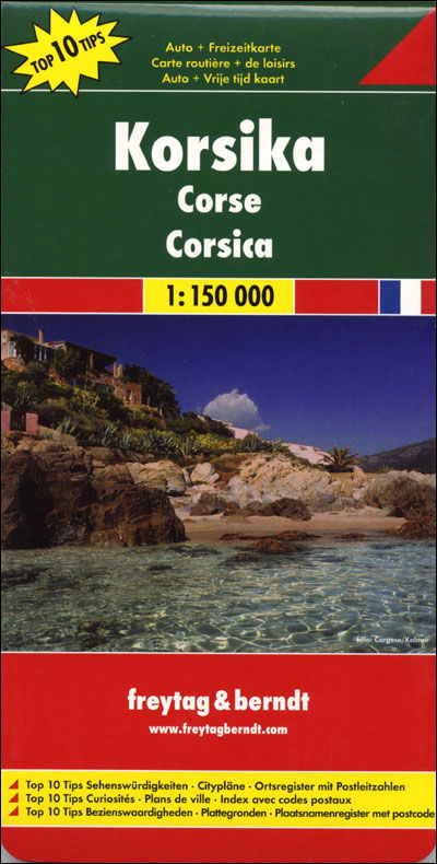 Freytag & Berndt Road + Leisure Map: Korsika - Corsica - Freytag & Berndt - Kirjat - Freytag & Berndt - 9783707905823 - sunnuntai 28. kesäkuuta 2020