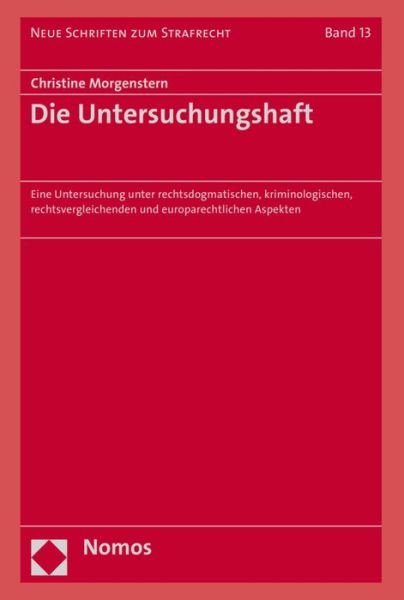 Cover for Morgenstern · Die Untersuchungshaft (Book) (2018)