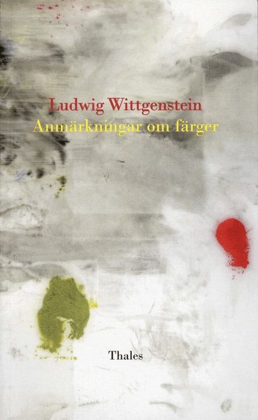 Cover for Ludwig Wittgenstein · Anmärkningar om färger (Buch) (1996)