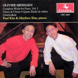 Visions De L'amen for 2 Pianos / Quatre Etudes - Messiaen / Kim,paul / Kim,matthew - Musiikki - CTR - 0044747266824 - tiistai 30. maaliskuuta 2004