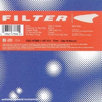 Cover for Filter · Title Of Record (CD) (1999)