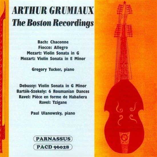 Cover for Grumiaux / Bach / Mozart / Ulanowsky / Tucker · Arthur Grumiaux Boston Recordings (CD) (2001)