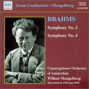 BRAHMS: Symphonies Nos.2 & 4 - Mengelberg,willem / Concertgebou - Música - Naxos Historical - 0636943115824 - 15 de outubro de 2001