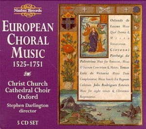 European Choral Music: 1525-1751 / Various - European Choral Music: 1525-1751 / Various - Muziek - NIMBUS - 0710357175824 - 20 oktober 1998