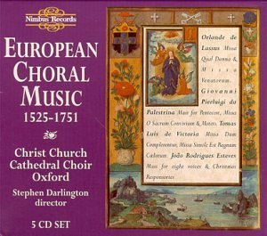 Cover for European Choral Music: 1525-1751 / Various (CD) (1998)