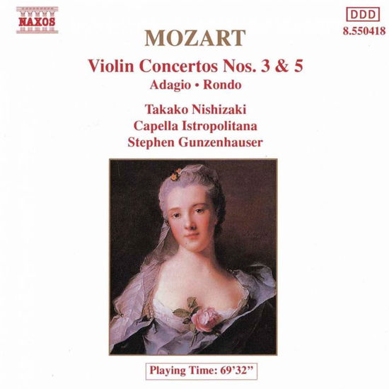 Violin Concerti 3 & 5 / Rondo / Adagio - Mozart / Gunzenhauser - Musiikki - NCL - 0730099541824 - tiistai 15. helmikuuta 1994