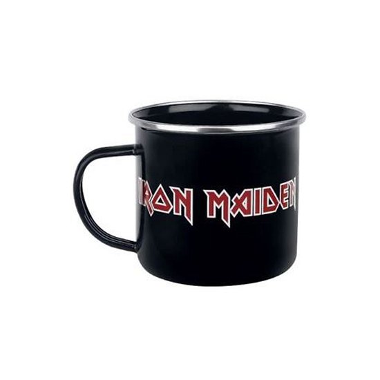 Cover for Iron Maiden · Iron Maiden Logo (Enamel) Mug (Mugg) [Black edition] (2020)