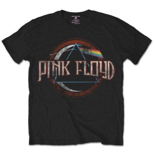 Pink Floyd Unisex T-Shirt: Dark Side of the Moon Round With Logo - Pink Floyd - Koopwaar - Perryscope - 5055295340824 - 