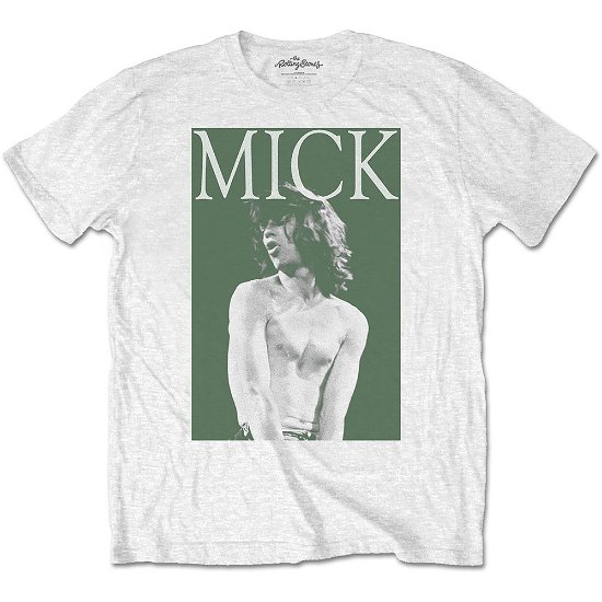 Cover for The Rolling Stones · The Rolling Stones Unisex T-Shirt: Mick Photo Version 2 (T-shirt) [size S] [White - Unisex edition]