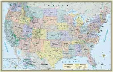U.s. Map-paper - Inc. Barcharts - Marchandise - QuickStudy - 9781423220824 - 31 mai 2013