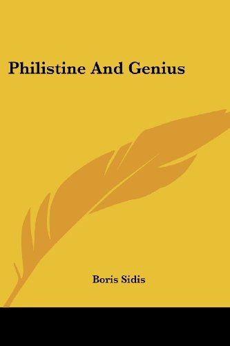 Cover for Boris Sidis · Philistine and Genius (Paperback Book) (2006)