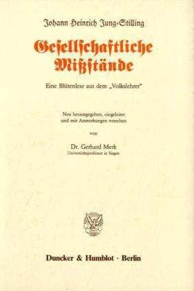 Cover for J.H. Jung-Stilling · Gesell.Mißstände (Bog) (1990)