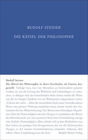 Cover for Rudolf Steiner · Die Rätsel der Philosophie in ihrer Geschichte als Umriss dargestellt (Book) (2023)