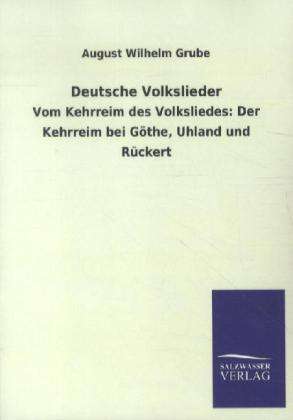 Cover for Grube · Deutsche Volkslieder (Buch)