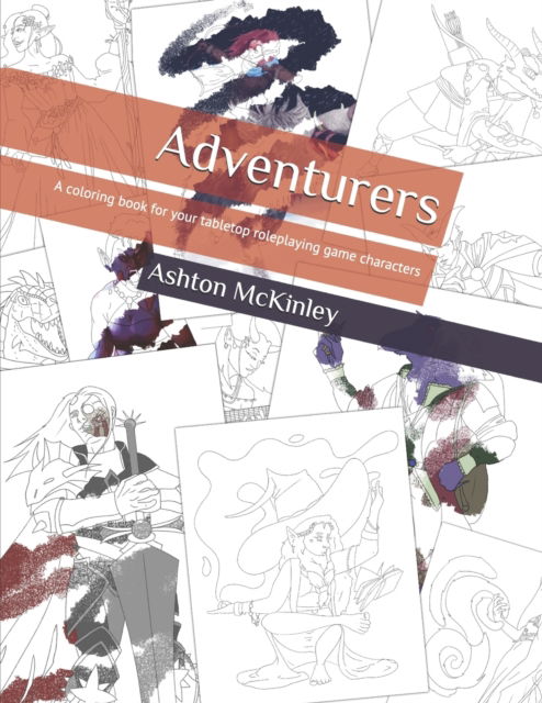 Cover for Ashton McKinley · Adventurers: A coloring book for your tabletop roleplaying game characters (Paperback Book) (2021)