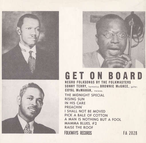 Get on Board: Negro Folksongs by the Folkmasters - Sonny Terry - Muziek - Folkways Records - 0093070202825 - 30 mei 2012