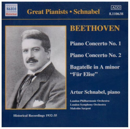 Cover for Beethoven / Schnabel / Sargent / London Phil · Piano Concertos 1 &amp; 2 (CD) (2001)