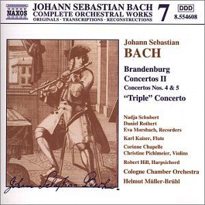 Brandenburg Concertos II - Bach / Cologne Chamber Orch / Muller-bruhl,helmut - Musiikki - NAXOS - 0636943460825 - tiistai 25. tammikuuta 2000