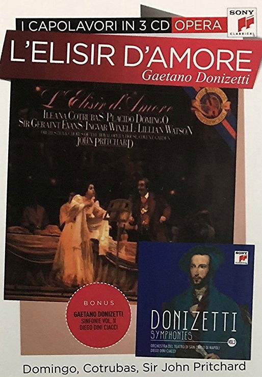 Cover for Domingo / Cotrubas / Sir John Pritchard · L'elisir D'amore + Sinfonie Vol. II (CD) (2014)