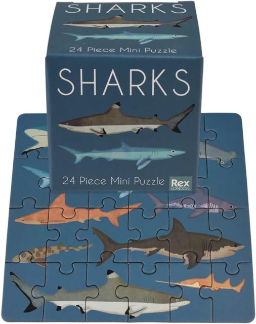 Cover for Mini jigsaw puzzle - Sharks (Paperback Book) (2023)