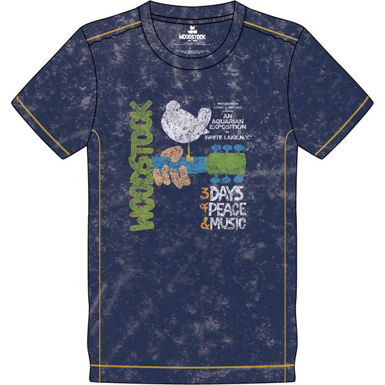 Woodstock Unisex T-Shirt: Poster (Wash Collection) - Woodstock - Koopwaar -  - 5056368644825 - 