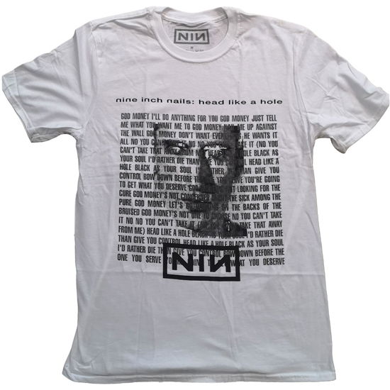 Nine Inch Nails Unisex T-Shirt: Head Like A Hole - Nine Inch Nails - Mercancía -  - 5056368686825 - 