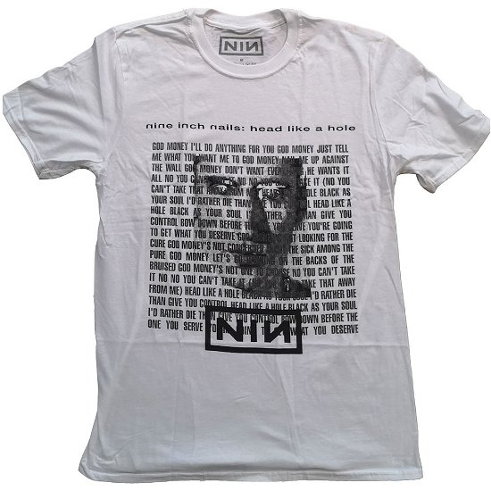 Nine Inch Nails Unisex T-Shirt: Head Like A Hole - Nine Inch Nails - Koopwaar -  - 5056368686825 - 