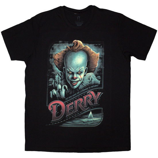 IT Unisex T-Shirt: Pennywise Derry (Black) - It - Gadżety -  - 5056737279825 - 13 września 2024