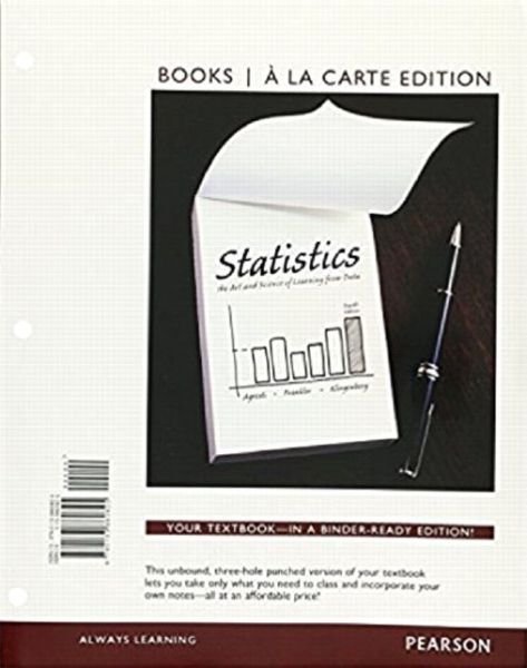 Cover for Alan Agresti · Statistics The Art and Science of Learning from Data, Books a la Carte Edition (Bog) (2016)